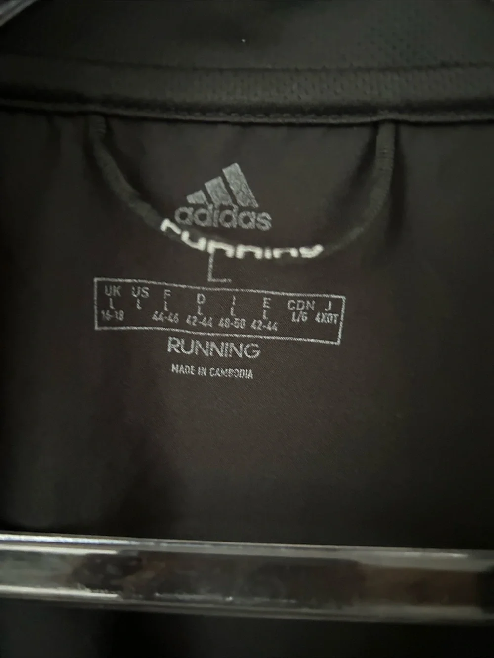 Adidas Running Men’s Black Full-Zip Lightweight Athletic Jacket, L